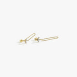 Double Chain Earrings | 14K Solid Gold
