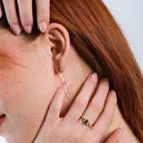 Chain Stud Earrings | 14K Solid Gold