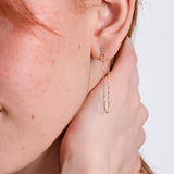 Chain Dangle Earrings | 14K Solid Gold