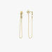 Chain Dangle Earrings in 14K Solid Gold