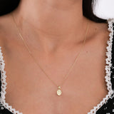 St. Hildegard Catholic Medal Necklace | 14K Solid Gold