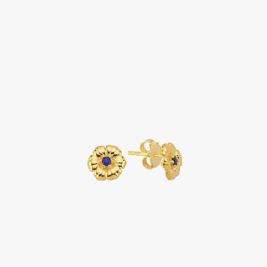 September Birth Flower Earrings | 18K Gold Vermeil