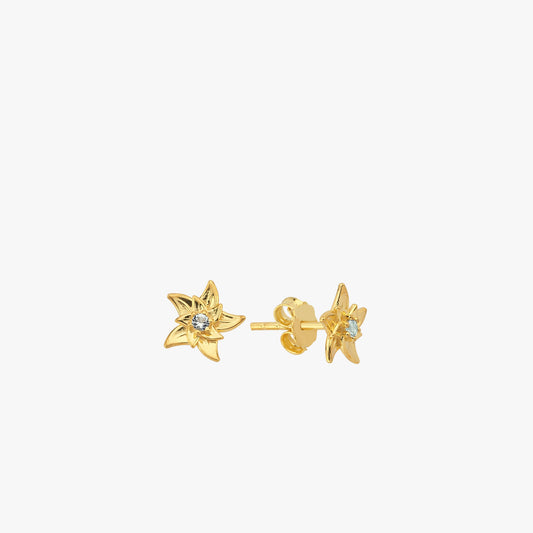 March Birth Flower Earrings | 18K Gold Vermeil