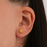November Birth Flower Earrings | 18K Gold Vermeil