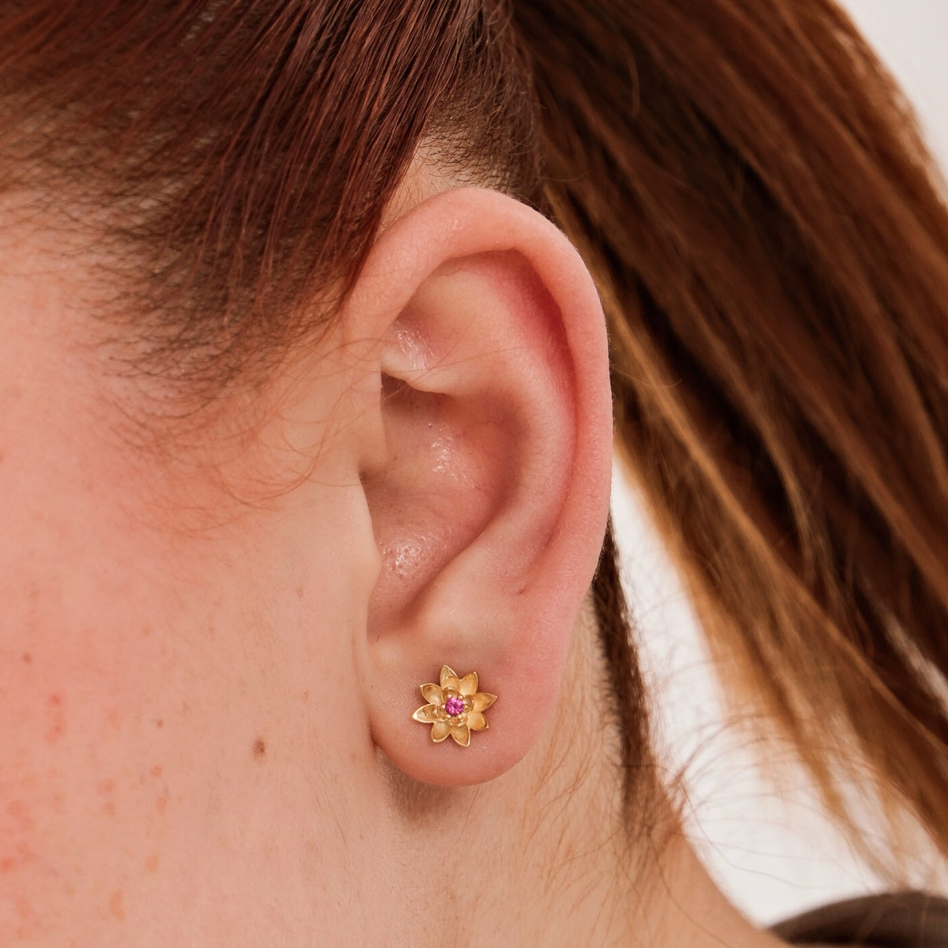 July Birth Flower Earrings | 18K Gold Vermeil