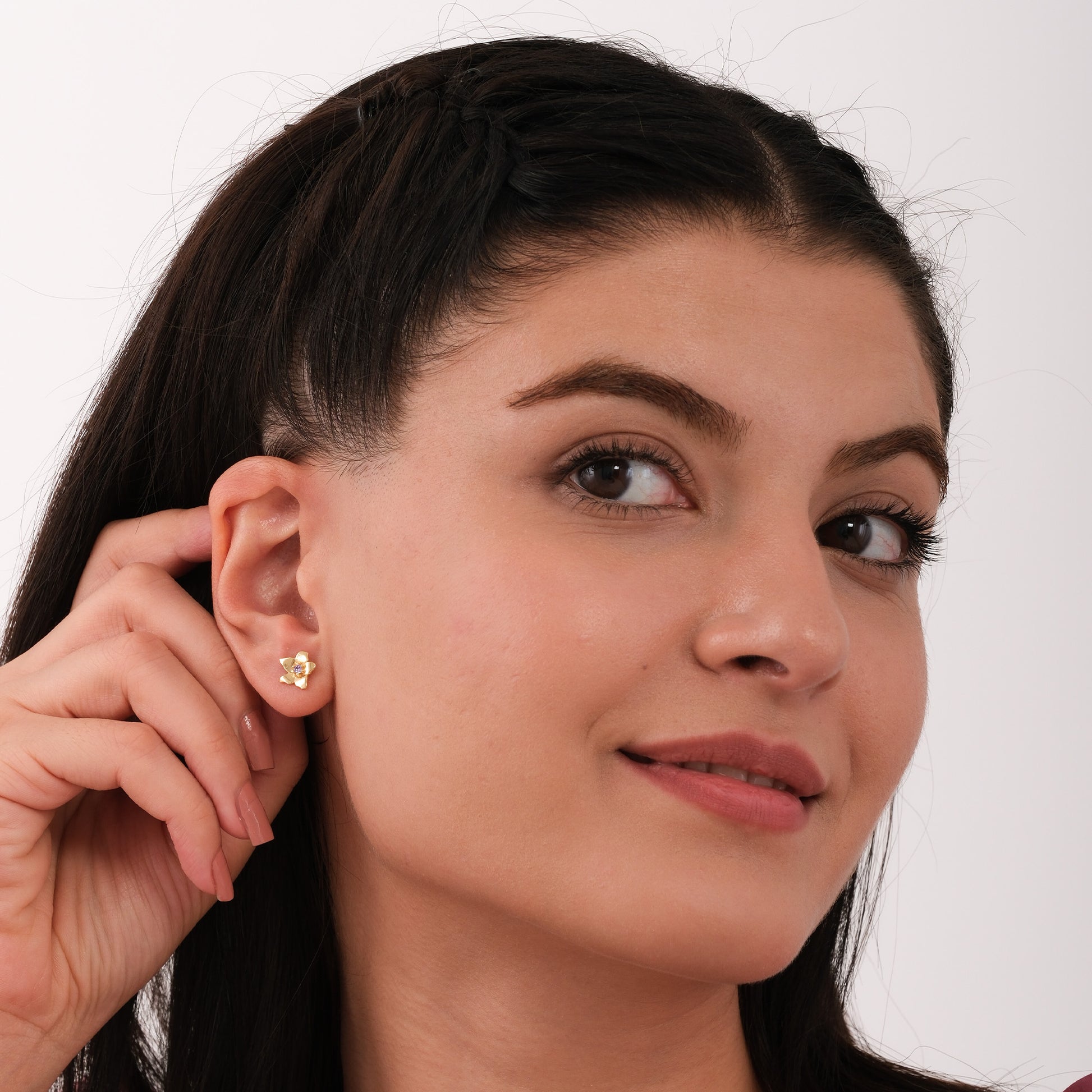 February Birth Flower Earrings | 18K Gold Vermeil