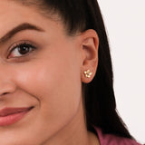 February Birth Flower Earrings | 18K Gold Vermeil