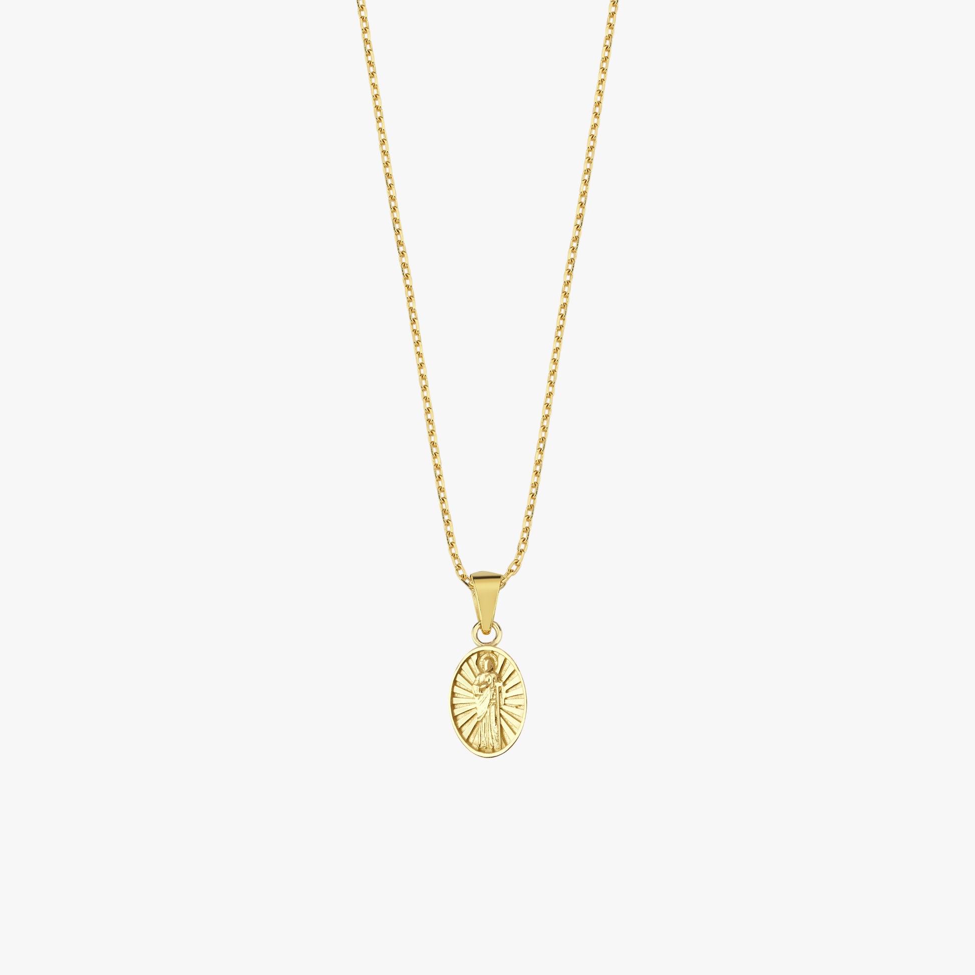 St. Elizabeth Catholic Medal Necklace | 14K Solid Gold