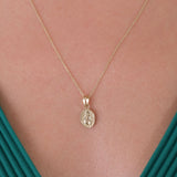 St. Cecilia Catholic Medal Necklace | 14K Solid Gold