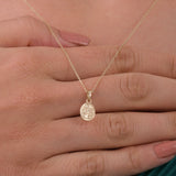 St. Cecilia Catholic Medal Necklace | 14K Solid Gold