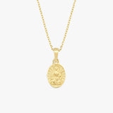 St. Cecilia Catholic Medal Necklace | 14K Solid Gold