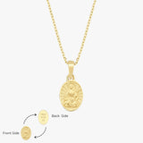 St. Cecilia Catholic Medal Necklace | 14K Solid Gold