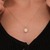 St. Clare Catholic Medal Necklace | 14K Solid Gold