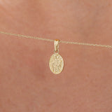 St. Elizabeth Catholic Medal Necklace | 14K Solid Gold