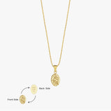 St. Clare Catholic Medal Necklace | 14K Solid Gold
