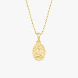 St. Therese Catholic Medal Necklace | 14K Solid Gold