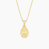 St. Monica Catholic Medal Necklace | 14K Solid Gold
