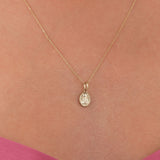 St. Catherine Catholic Medal Necklace | 14K Solid Gold