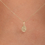 St. Catherine Catholic Medal Necklace | 14K Solid Gold