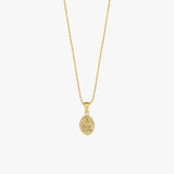 St. Bridget Catholic Medal Necklace | 14K Solid Gold