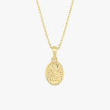 St. Catherine Catholic Medal Necklace | 14K Solid Gold