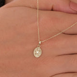 St. Joan of Arc Catholic Medal Necklace | 14K Solid Gold