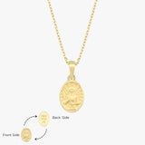 St. Joan of Arc Catholic Medal Necklace | 14K Solid Gold