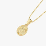 St. Clare Catholic Medal Necklace | 14K Solid Gold