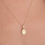 St. Bridget Catholic Medal Necklace | 14K Solid Gold
