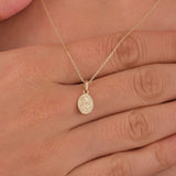 St. Monica Catholic Medal Necklace | 14K Solid Gold