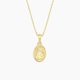 St. Bridget Catholic Medal Necklace | 14K Solid Gold