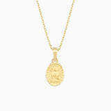 St. Bridget Catholic Medal Necklace | 14K Solid Gold