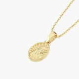 St. Bridget Catholic Medal Necklace | 14K Solid Gold