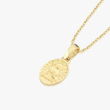 St. Bridget Catholic Medal Necklace | 14K Solid Gold