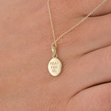 St. Maria Goretti Catholic Medal Necklace | 14K Solid Gold