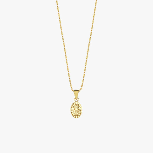 St. Hildegard Catholic Medal Necklace | 14K Solid Gold