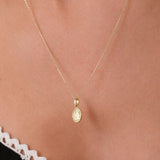 St. Hildegard Catholic Medal Necklace | 14K Solid Gold