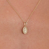 St. Hildegard Catholic Medal Necklace | 14K Solid Gold