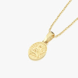 St. Hildegard Catholic Medal Necklace | 14K Solid Gold