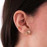 Double Linked Heart Studs | 18K Gold Vermeil