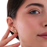 Double Linked Heart Studs | 18K Gold Vermeil