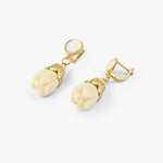 Tulip Earrings With Freashwater Pearl in Gold Plated