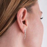 Heart Bow Ribbon Earrings | 925 Sterling Silver