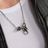 Skull and Hand Infinity Necklace | 925 Sterling Silver