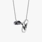 Skull and Hand Infinity Necklace | 925 Sterling Silver