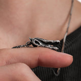 Gothic Crocodile Skull Necklace | 925 Sterling Silver