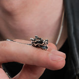 Dragon Skull Pendant Necklace | 925 Sterling Silver