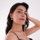 Asymmetrical Teardrop Hoop Earrings | 18K Gold Vermeil