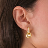 Asymmetrical Teardrop Hoop Earrings | 18K Gold Vermeil