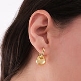 Asymmetrical Teardrop Hoop Earrings | 18K Gold Vermeil